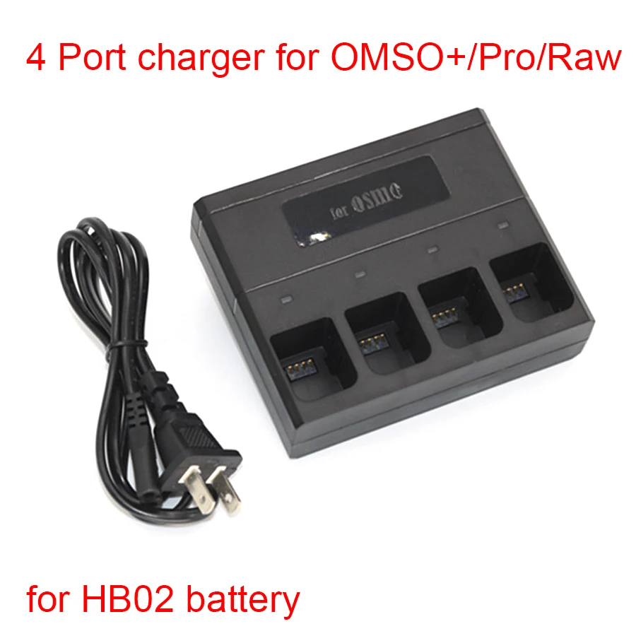 

4 Port Multi Parallel Intelligent Charger for DJI OSMO+ Pro Raw Handheld Gimbal Camera for HB02 Battery Charging Hub Spare Parts