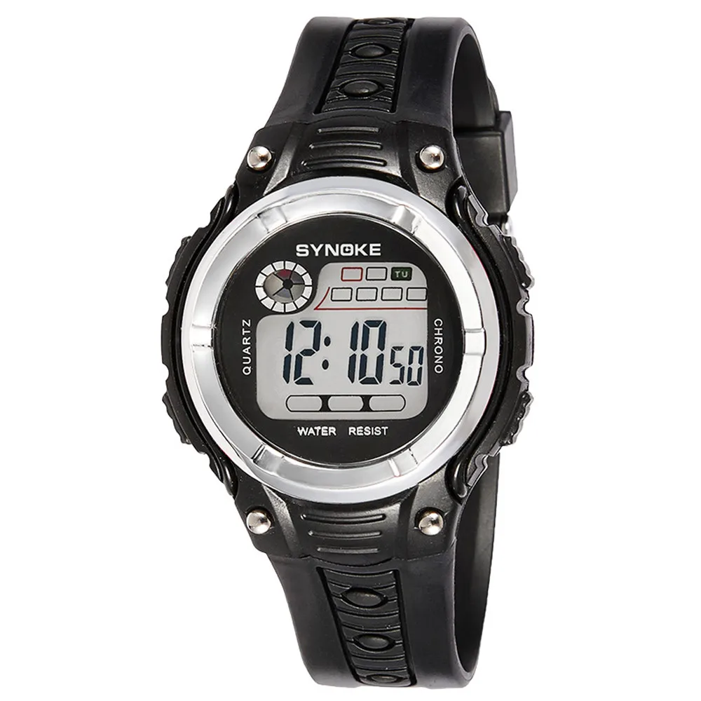 

2017 New Waterproof Children Boys Digital LED Sports Alarm Date Watch Dropshipping L522