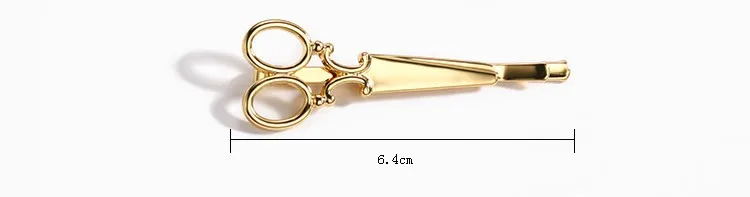 Позолоченные ножницы металлическая заколка для волос модная дизайнерская заколка женские аксессуары для волос