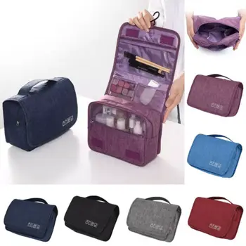 

2019 Portable Women Toiletry Makeup Bag Wash Travel Large Hanging Zipper Organizer Cosmetic Bags Cases