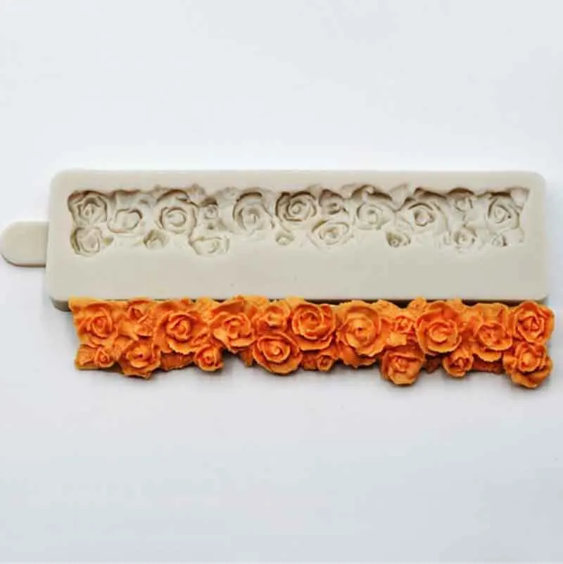 Sugarcraft силиконовая форма в виде цветка розы Форма для помадки инструменты