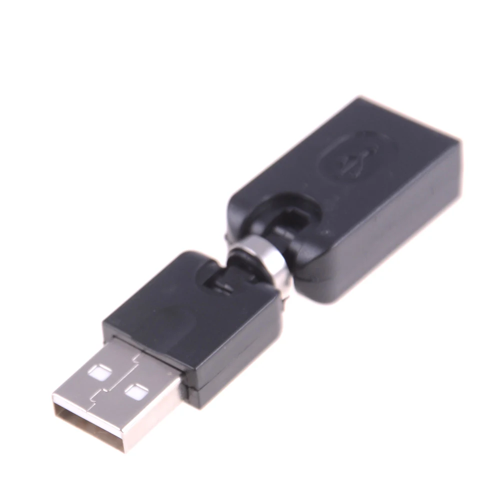 Черный USB 2 0 штекер гнездо вращающийся на 360 градусов адаптер гибкий Поворотный