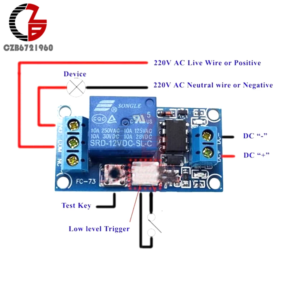 12v Relay SeasboatDC 5V/12V/24V 1 Channel Latching Relay Module With ...