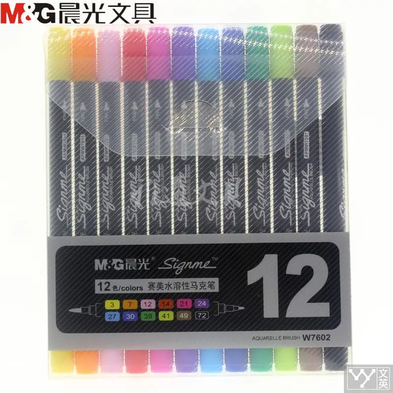 

M&g Stationery Mark Pen 12 Color 24 Color 18 Color Beautiful Water Soluble Rainbow Color System Free Shipping Brands=