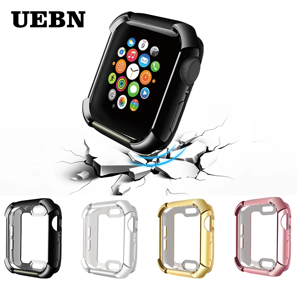 UEBN чехол Крышка для Apple Watch 4 3 наручных часов iwatch ремешок 42 мм 38 Версия 44 мм/40