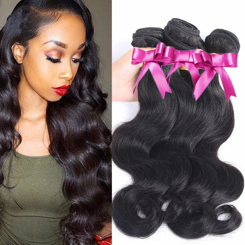 Cambodian Virgin Hair Body Wave Human Hair Weave 3 Bundles 100