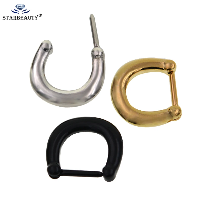 

1Pc Simple Design 1.2*8mm Titanium Anodized Stainless Steel Body Jewelry Nose Piercing Nose Rings Studs