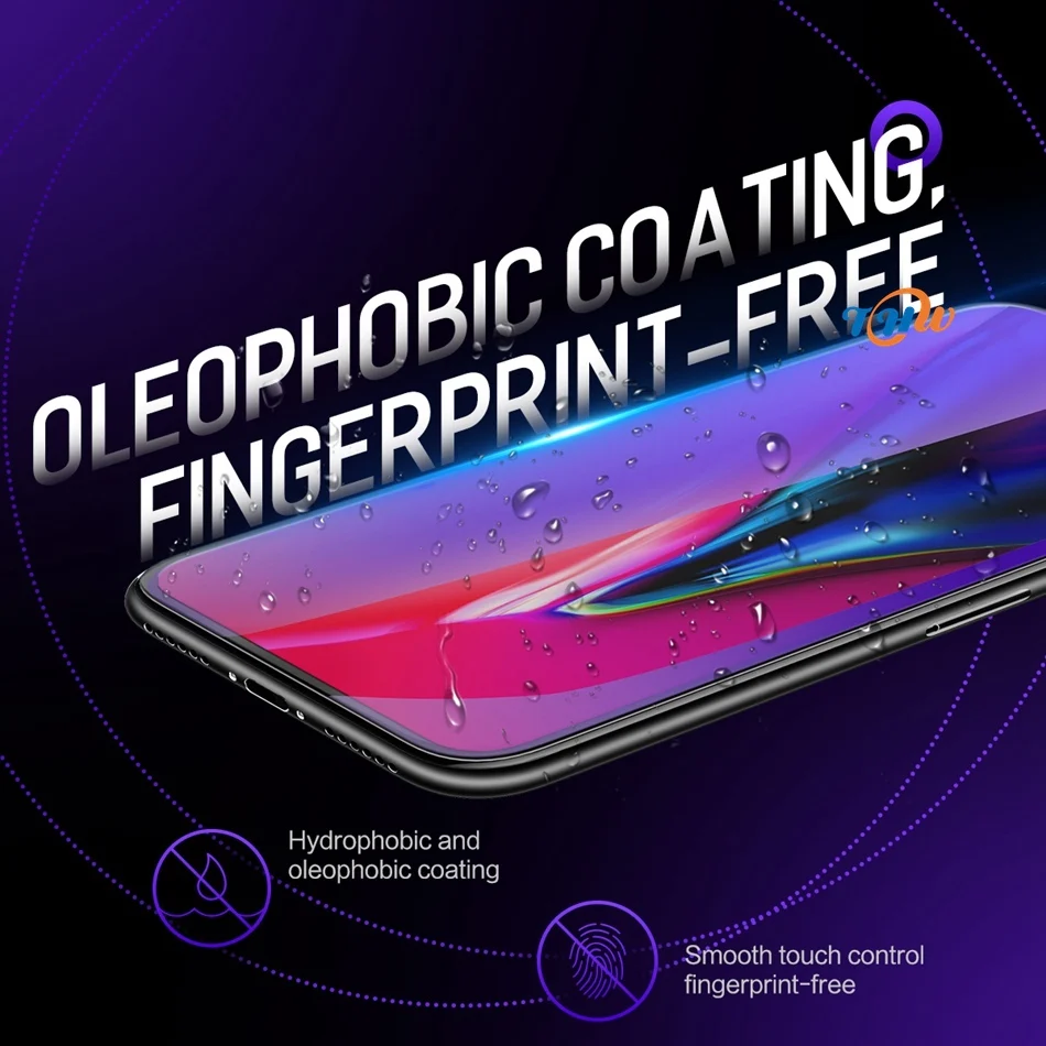 0,23 мм 3D изогнутое закаленное стекло для iPhone X, полное покрытие Мягкий край высокой четкости анти синий свет протектор экрана для iPhone X