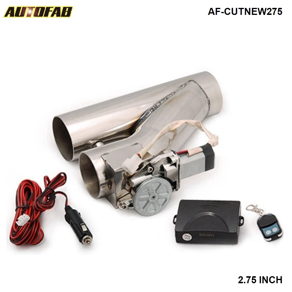 AUTOFAB-2.75" Electric Exhaust Catback Downpipe CUTOUT Valve System Remote Kit RACING GT For Honda CRV CR-V 15 16 AF-CUTNEW275