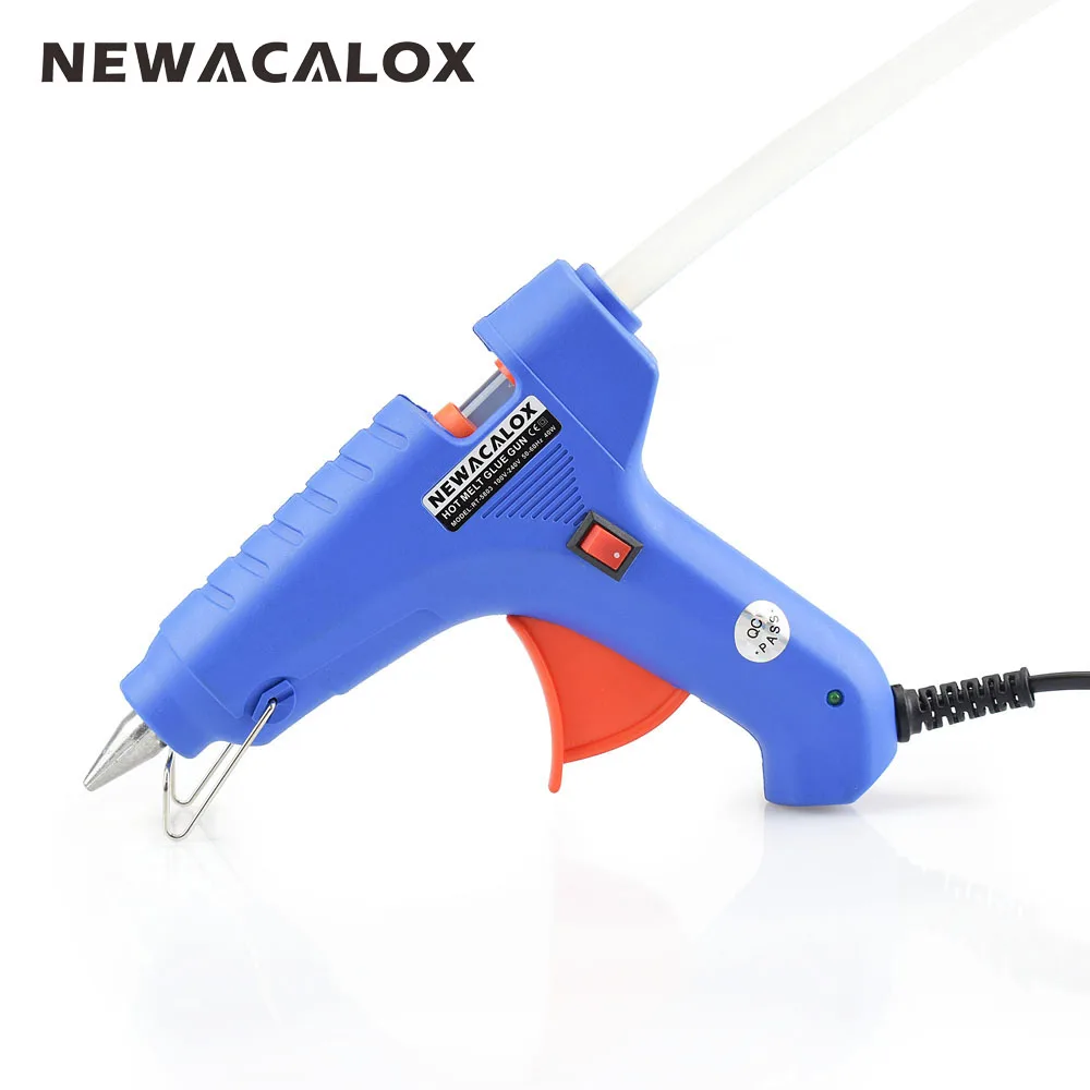 

NEWACALOX 40W EU Plug Hot Melt Glue Gun with 1pc 11mm Glue Stick Heat Temperature Tool Thermo Glue gun Applicator Handicraft