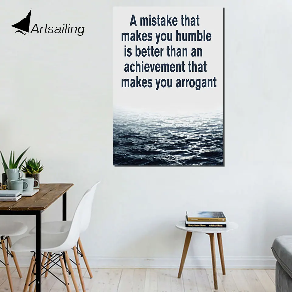 

ArtSailing HD print 1 piece canvas art inspirational quotes Painting for living room wall Art Print Poster Dropshipping UP-2428D