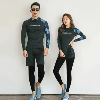 

Rush Guard For Women Womens Surf Suit Korean Swimsuit Surfing Woman Swimwear Swimming Rash Female Long Sleeve Split Couple Korea