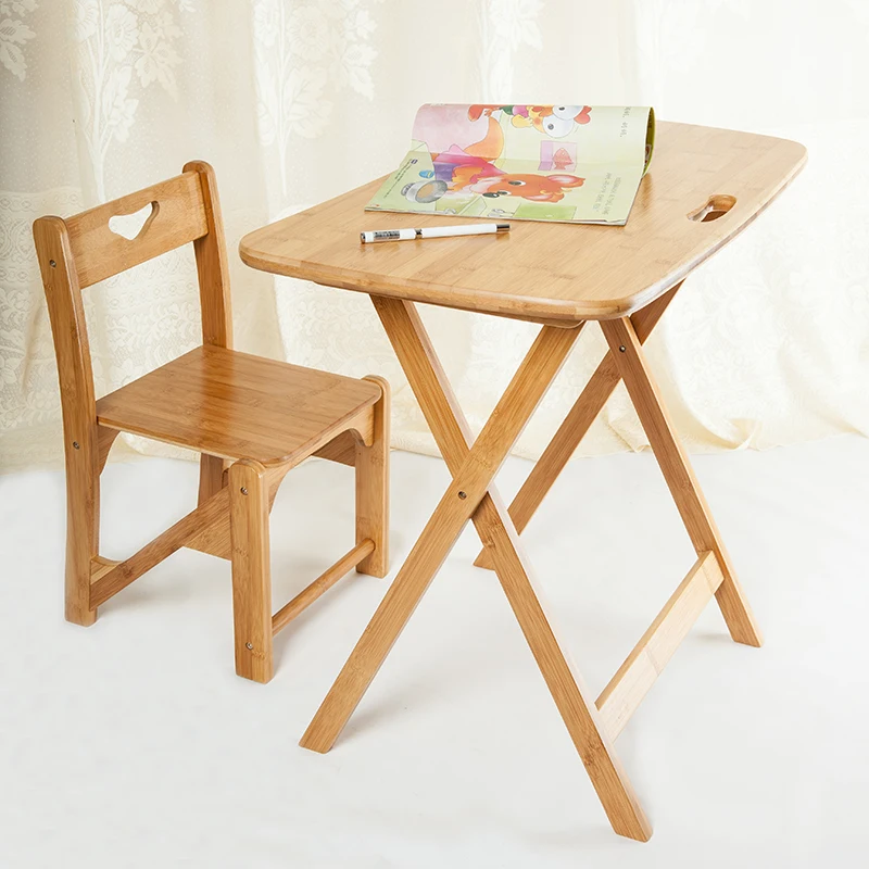 

High quality simple style folding desk bamboo table simple table for student table portable computer desk
