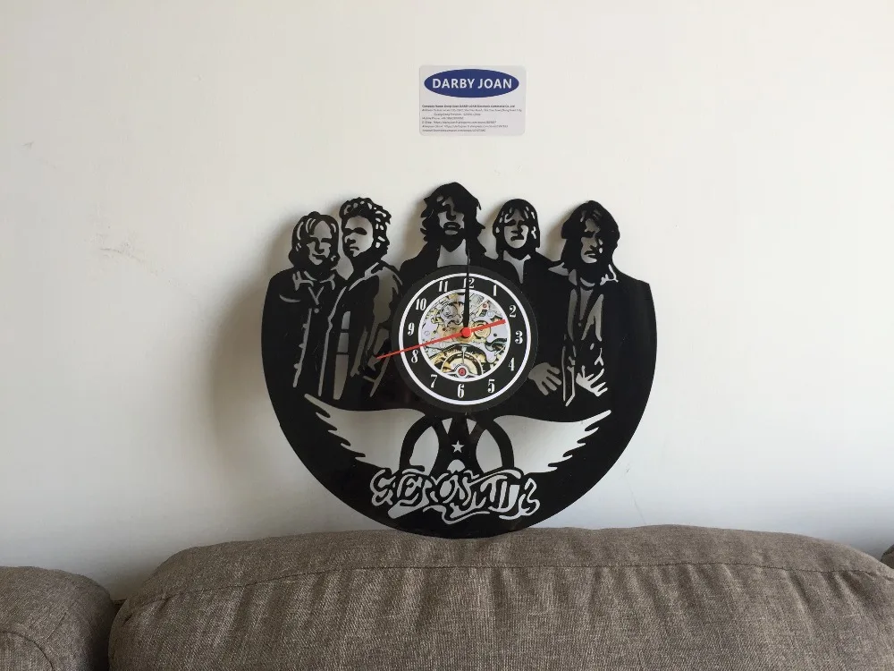 Saat Aerosmith Band Art Виниловая пластинка настенные часы декор домашний дизайн reloj