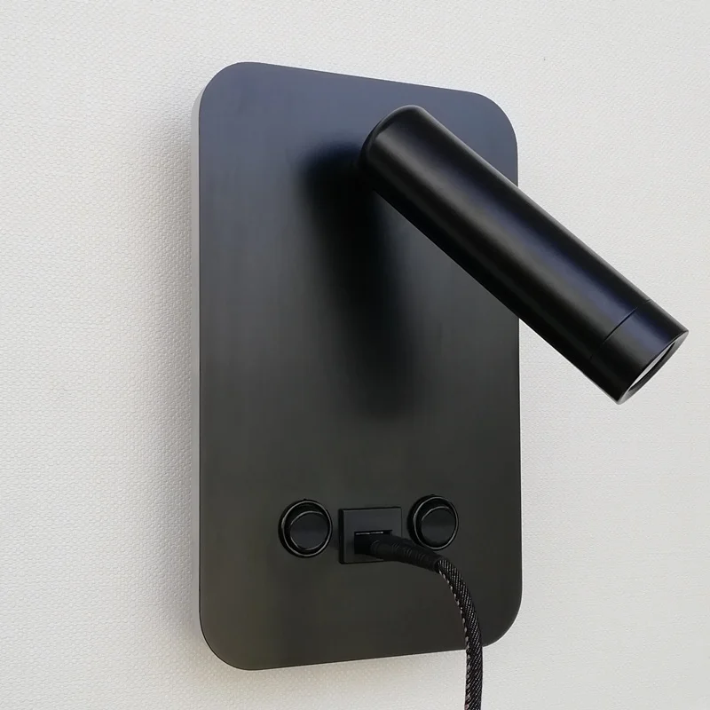 Topoch USB прикроватная лампа белый/черный 5V 2A зарядное устройство 6W светодиодный