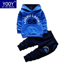 YOOY/Детский комплект с толстовкой для мальчиков, рубашки и штаны комплект одежды для детей, спортивный костюм для мальчиков От 1 до 5 лет костюмы для мальчиков и девочек детская одежда из хлопка