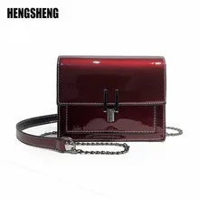 Корейская мода, лакированная кожа, зеркальная маленькая квадратная сумка, сумка на одно плечо, Повседневная сумка с цепочкой, женские сумки ZF9767