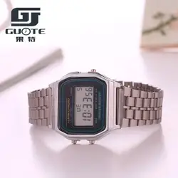 2019New модные дизайнерские часы со светодиодами multi Жизнь Водостойкие часы для мужчин женщин дешевые электронные винтажные часы серебро