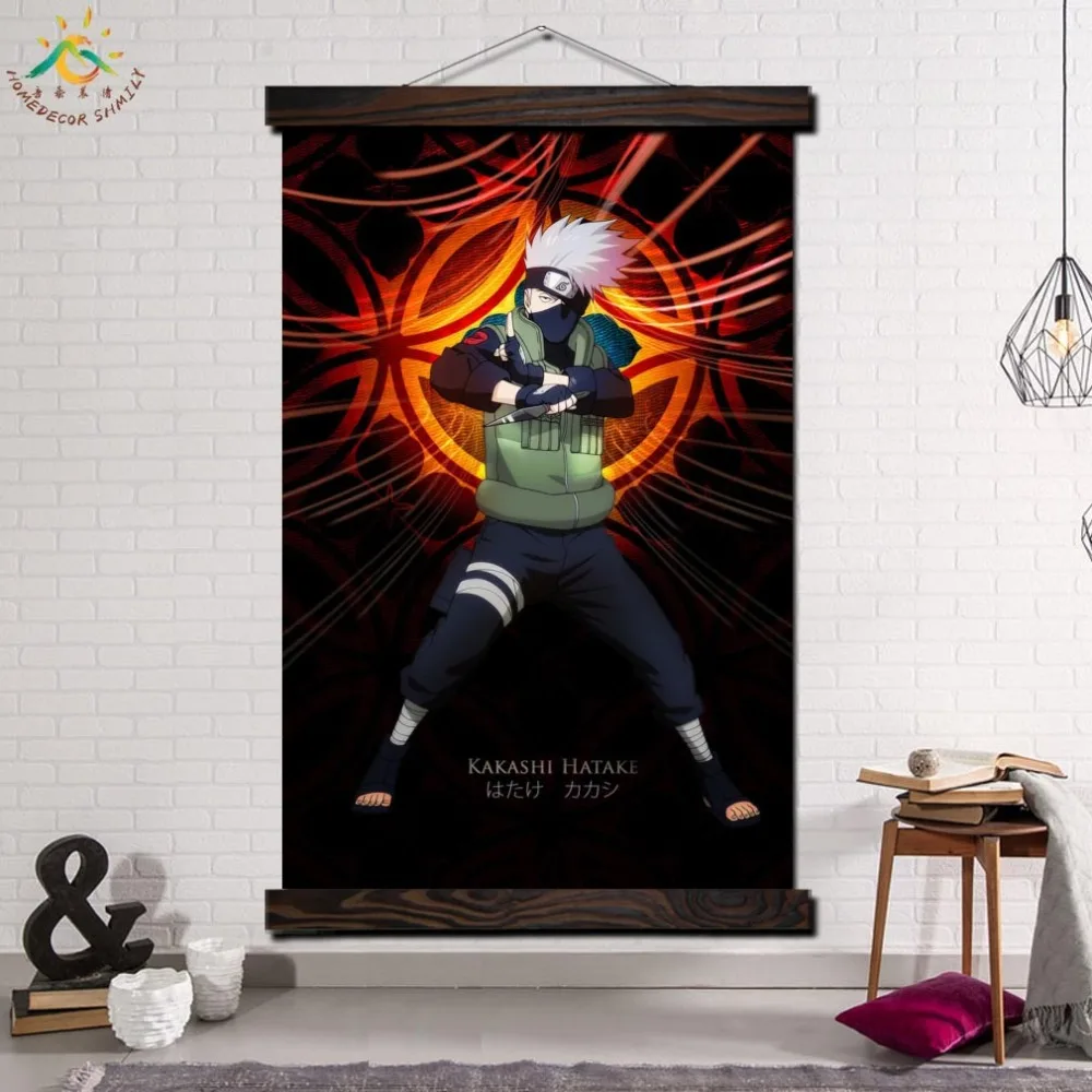 

Anime Naruto Single Framed Scroll Painting Modern Canvas Art Prints Poster Wall Painting Artwork Wall Art Pictures Home Decor