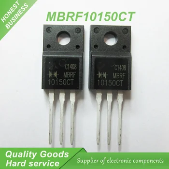 

10pcs MBRF10150CT 10150CT MBRF10150 Schottky & Rectifiers 10A 150Vrrn 5A 0.89Vf TO-220F new original