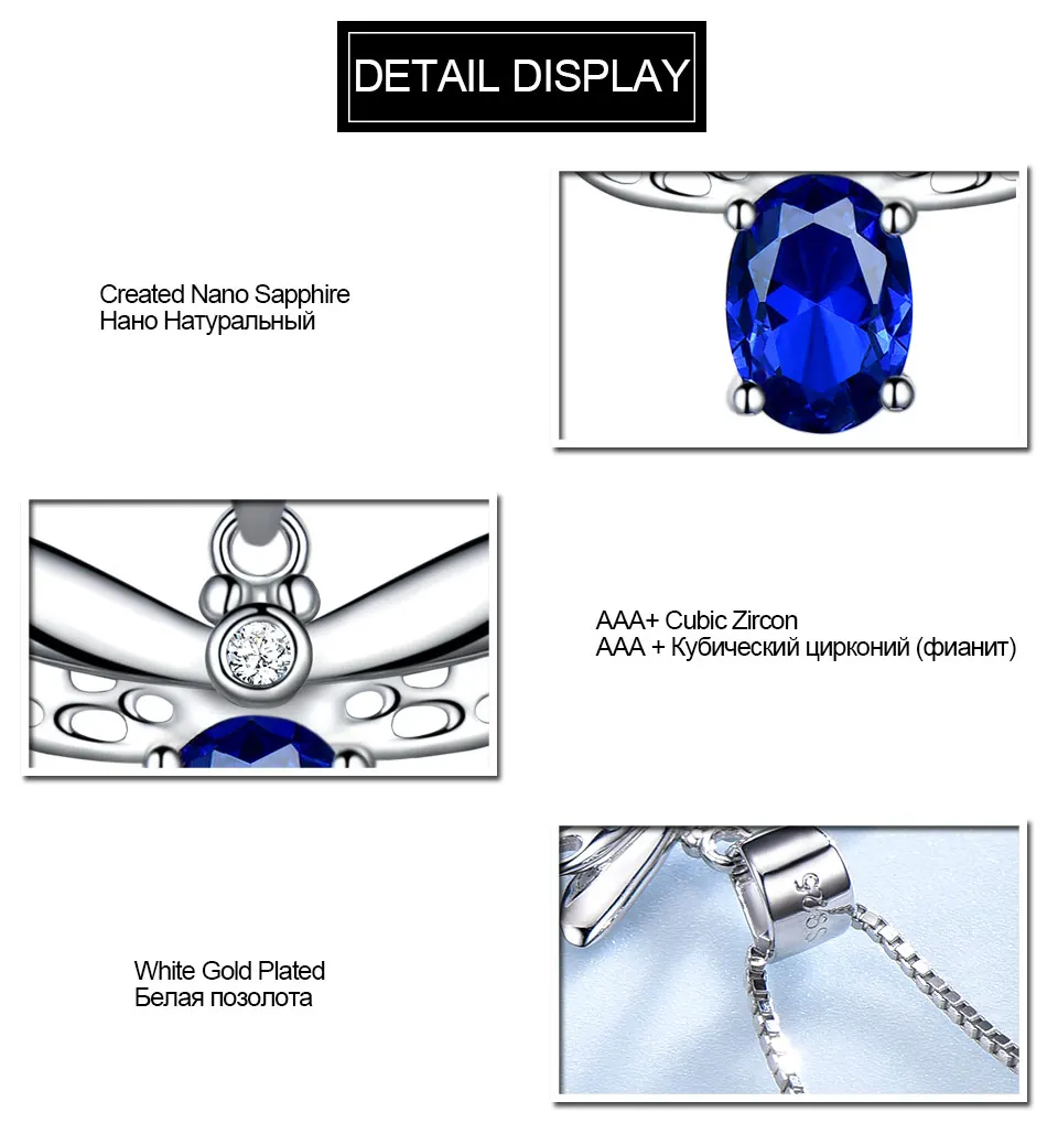 UNCHO blue saphire bee pendant for women -NUJ039S-1 (6)