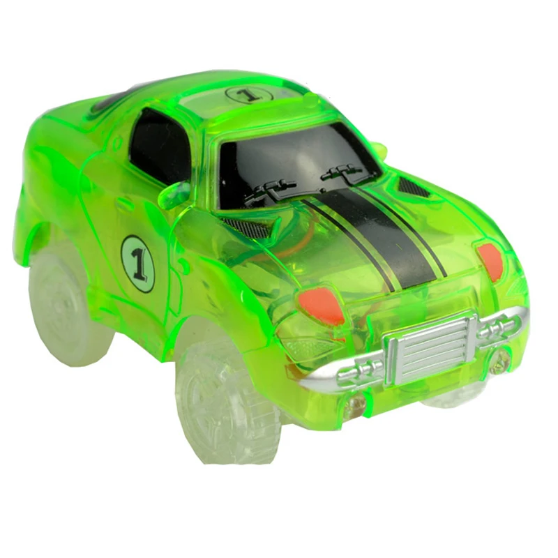 5,2 см магический светодиодный электронный игрушечный автомобиль, мигающий свет, детский подарок на Рождество, день рождения, игра со светящимися гоночными треками - Цвет: 5 LED Lights