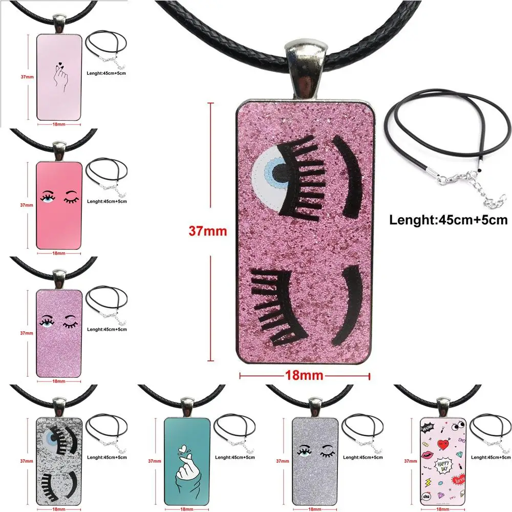 

Fashion Chiara Ferragni Eyes Glass Pendant Galaxy Pendant Necklace Women Steel Plated Necklaces Jewelry For Women Children