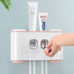 Аксессуары для ванной комнаты Комплект Автоматический дозатор зубная паста соковыжималка Зубная щётка держатель чашки бесшовные