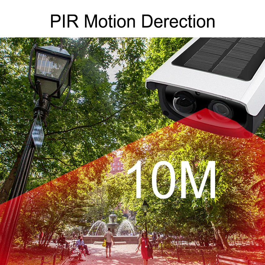 1080P Солнечная камера наружная Водонепроницаемая безопасности 2 МП Wi Fi
