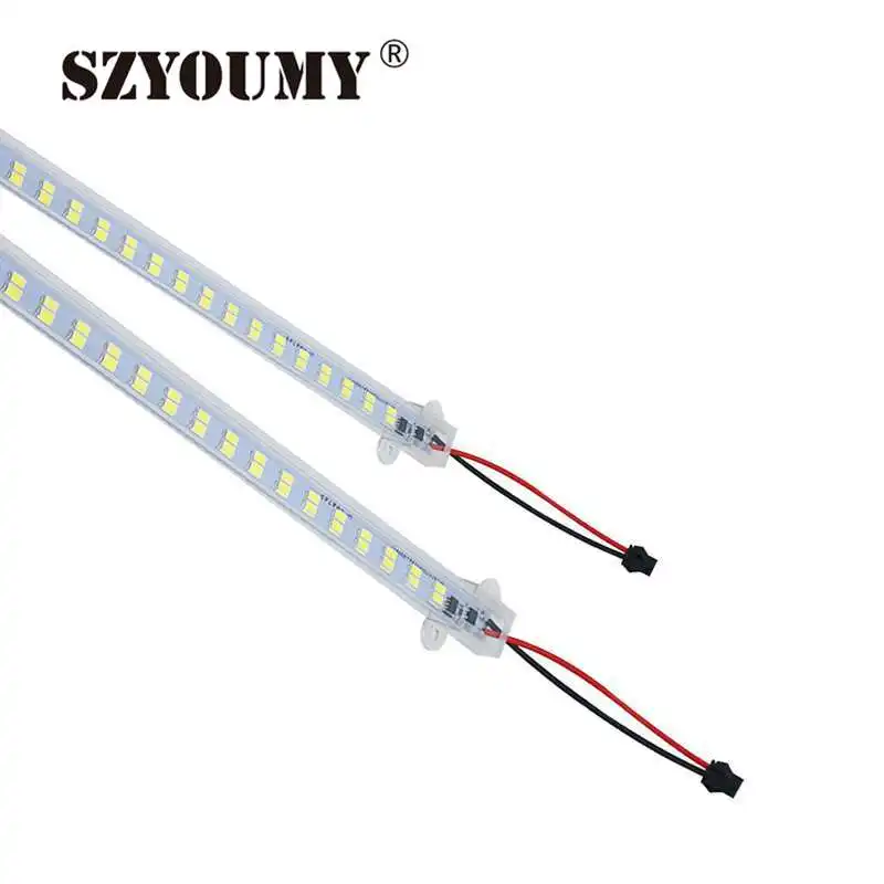 

SZYOUMY Double Row 144LEDS AC 220V 100cm LED Rigid Strip For T5 T8 Tube 10W 220V SMD 5730 72LEDS Led Hard Bar Light 50pcs DHL