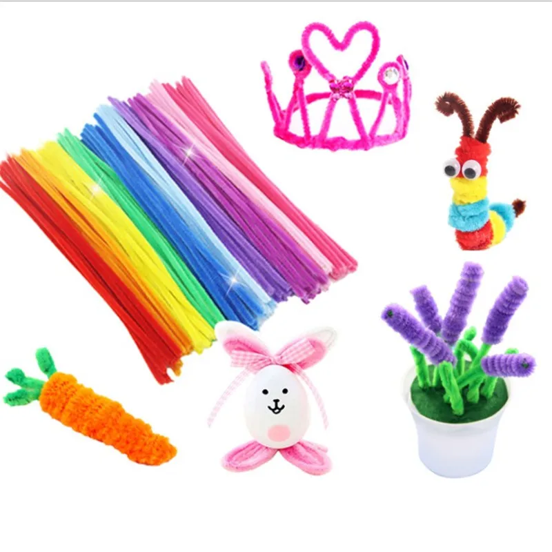 discount 100pcs Montessori Materials Chenille Puzzles Toys For Children Educational Toys Crafts for Kids Pip