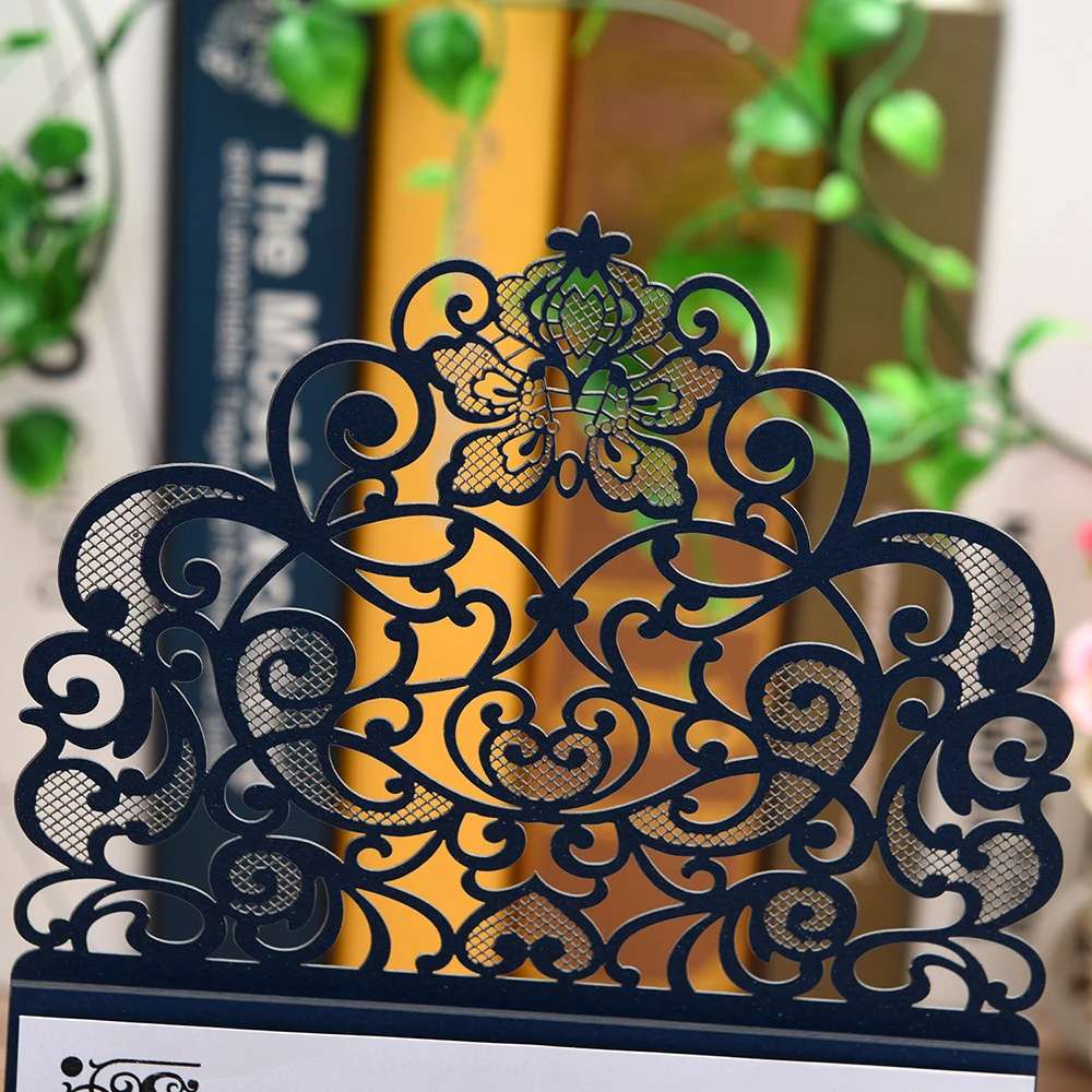  100 PCS Laser Cut Wedding Invitations Card Kit with Blank Printable Paper for Wedding announcementB - 33042318243