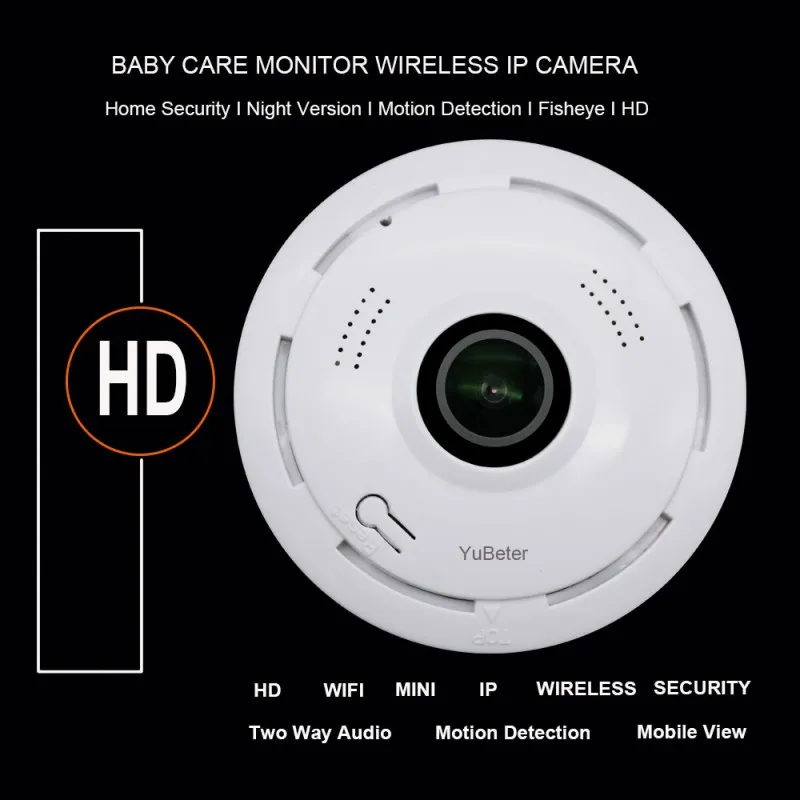 Panoramic 360 Degree 3D VR 1080P HD Wifi Smart Camera with Full View Fisheye Lens Night Vision & 2 Way Audio Intercom Free APP_11