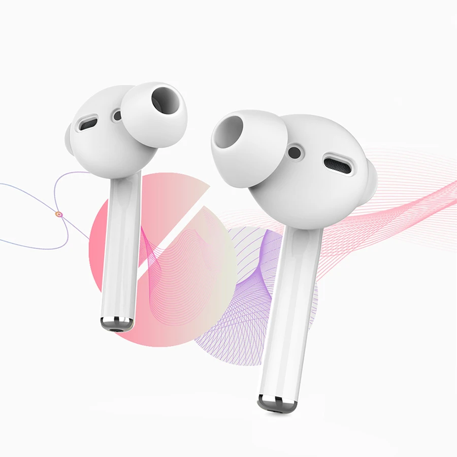 3 пары для Airpods чехол ушей силиконовые наушники ушные крючки + хранения 2