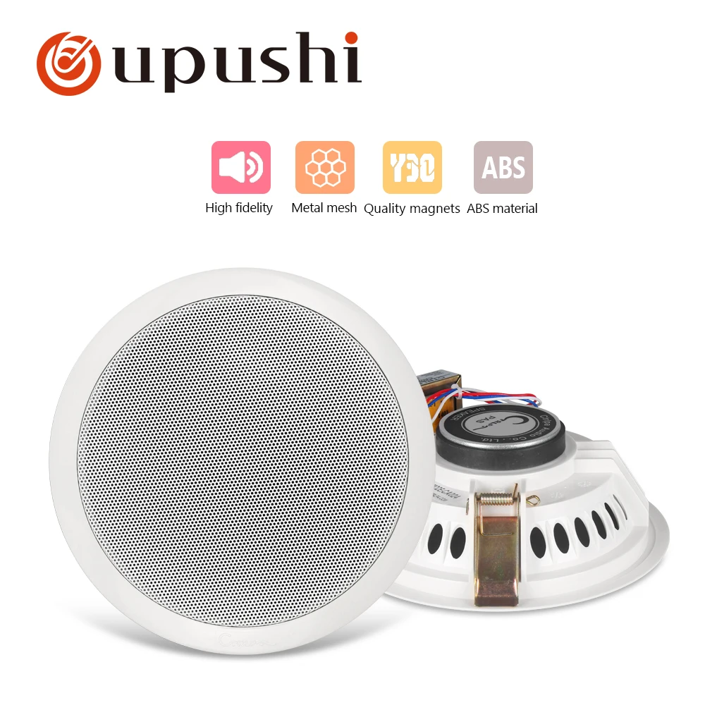 Ceiling speakers 6 5 inch full range 8W in wall speakers 100V ABS pa speakers with