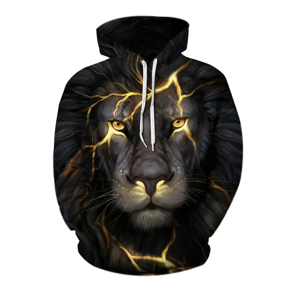 3d Animal Hoodie Sweatshirts 2018 Men Women Cotton Loose Hoody Pullover
