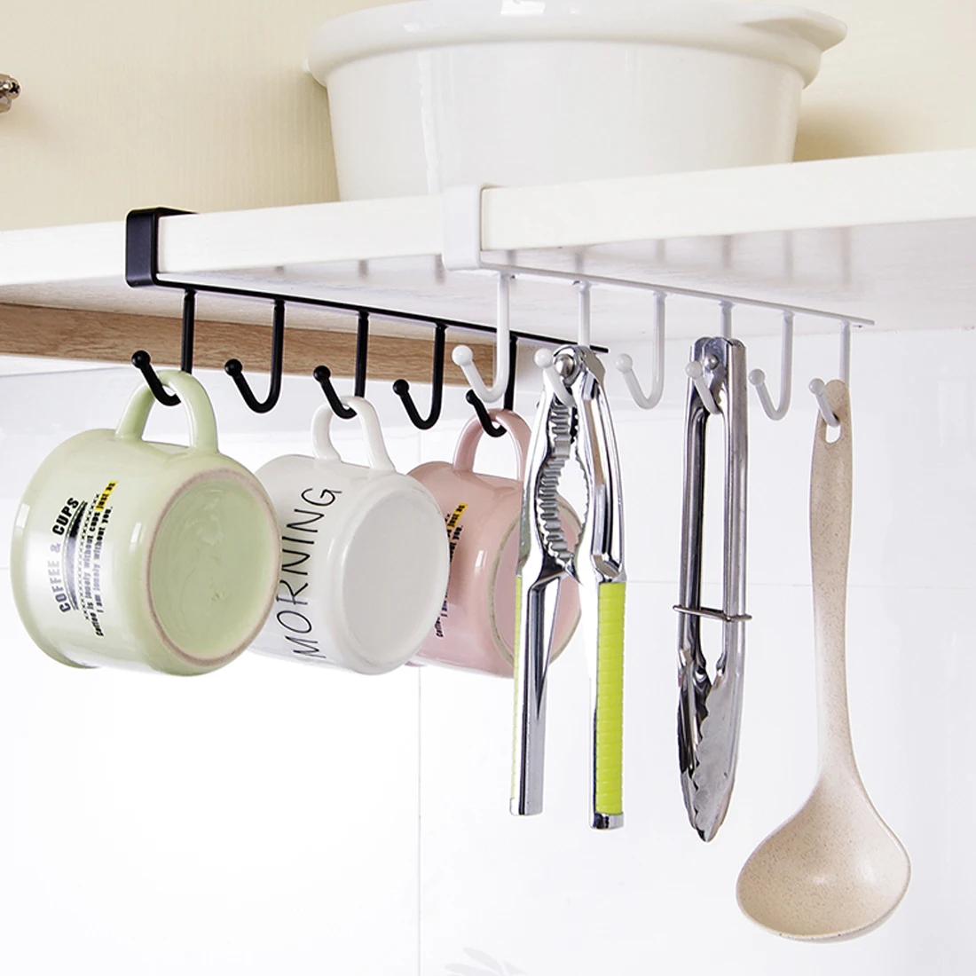 

Multifunctional Iron Kitchen Storage Rack Cupboard Hanging Hooks Cooker Storage Holder Dish Hanger Shelf Bathroom Organizer