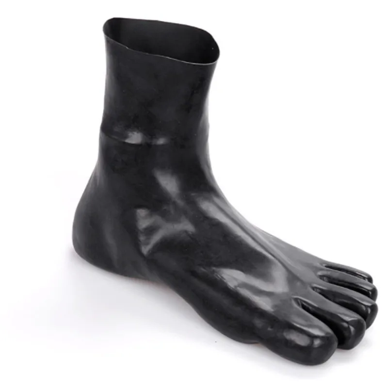 

Latex Five Toes Socks Low Cut Ankle Rubber Short Socks Unisex handmade legwear