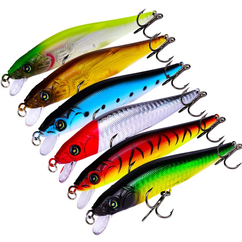 

6 colors 10.5cm bait plastic hard bait bionic bait 9.5g trolling pike carp fishing tool bait 5 pieces / set 1048