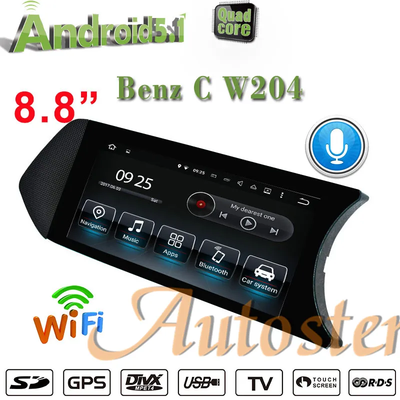 Cheap Android 9.0 Car DVD Player GPS navigation stereo unit for For MERCEDES-BENZ C klasse C204 2011-2014 left drive Multimedia player 4