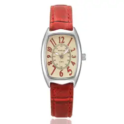 Для женщин часы Пряжка цифровой кожаный ремешок Аналоговый сплава кварцевые наручные часы Часы montre femme M18