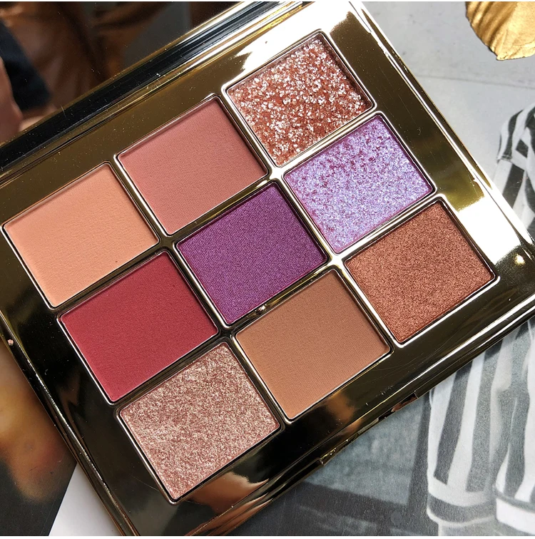 Paleta de Sombras Matte e Cintilantes à Prova Paleta de Sombras de 9 Cores Nude Água Pigmento Cosmético d' 15 Cheap Sombra de olho