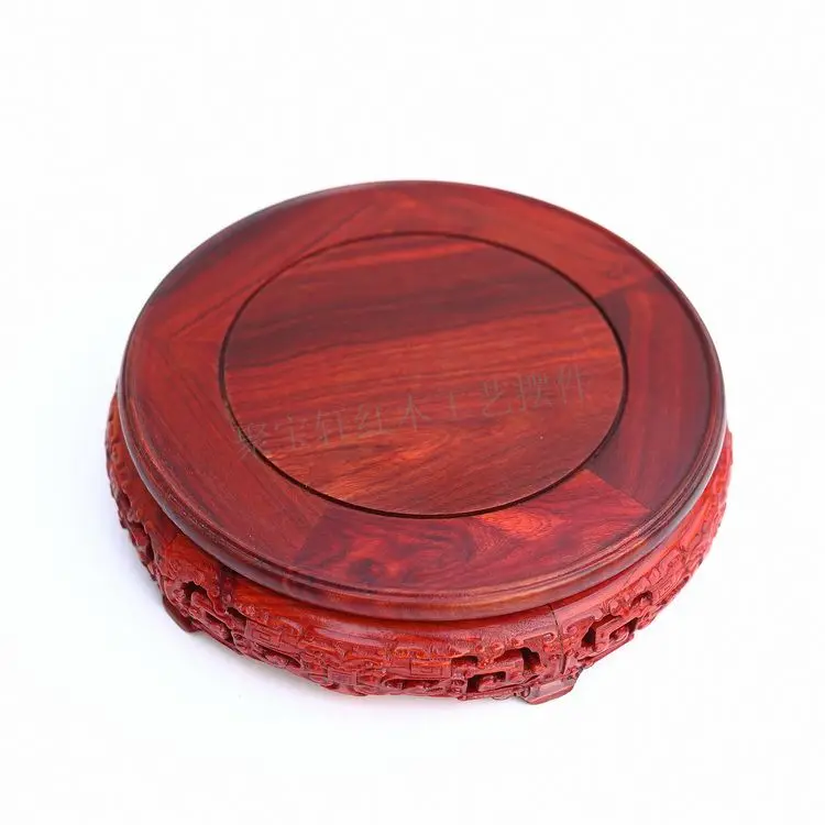 Нефритовая ваза вращающаяся подставка из красного дерева резьба по цельному дереву предметы меблировки ручной работы для дома роль на вкус