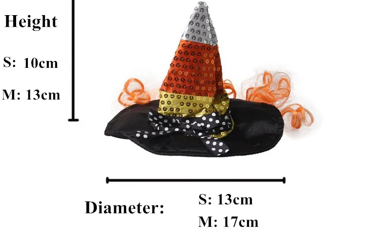 Хэллоуин кошка шапка ведьмы маленькие собаки шляпы для косплея шляпа из кусочков щенка головные уборы для Йоки боди для чихуахуа продукты