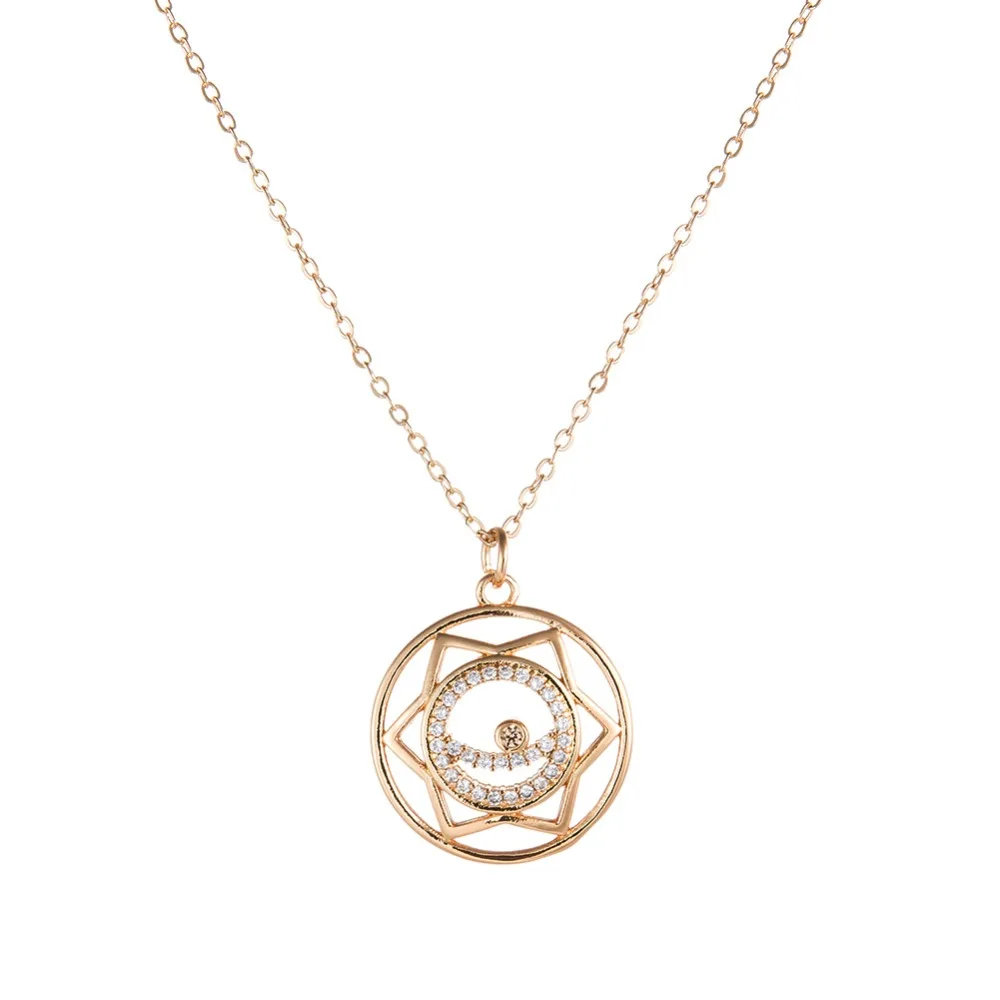 Золотое ожерелье чакры длинное ожерелье с подвеской женское золотое ожерелье для женщин подарок