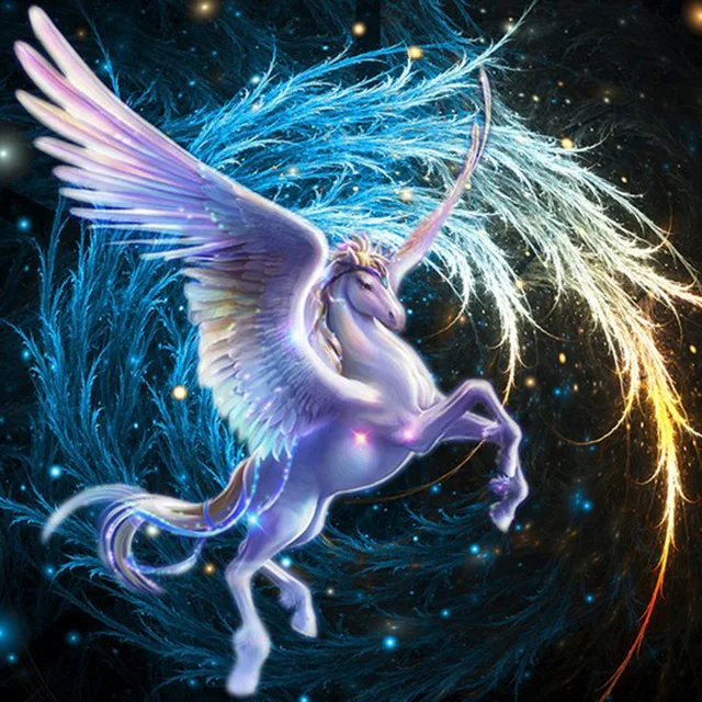 

5D diy Pegasus Daimond Painting kit Unicorn full square/round diamond embroidery cross stitch White Horse diamant painting gift