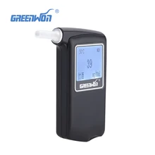 Greenwon Newest AT-868F high accuracy Prefessional Police Digital Breath Alcohol Tester Breathalyzer Free shipping Dropshipping