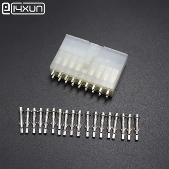 

10sets 5557 5569 18P Straight Pin Wire Terminals Electrical Connector 4.2mm 18Pin Plug jack for Car Auto PC ATX