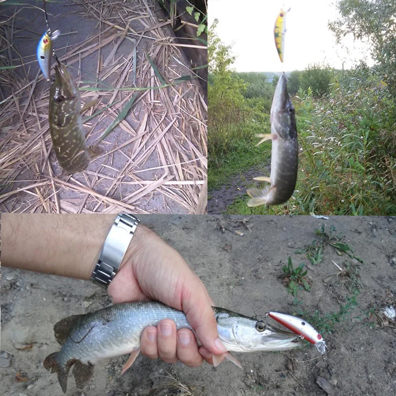 1 قطعة طعم سنارة صيد Crankbait الطعم الثابت ضيق تمايل البطيء غرق Jerkbait الصيد معالجة