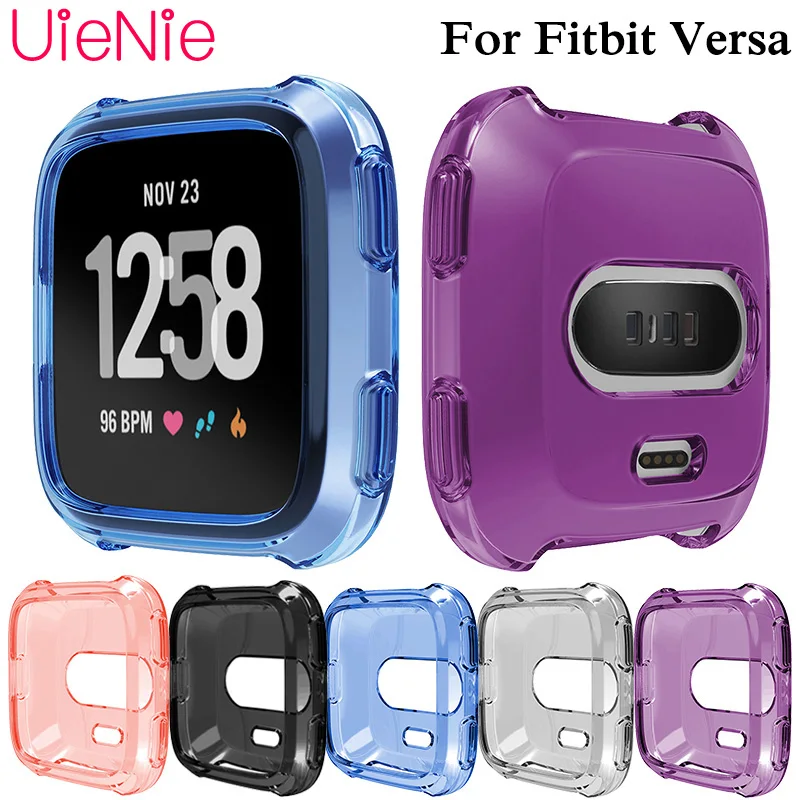 

Tpu color transparent case for Fitbit Versa Smart Watch dial Accessories Frame Cases Protective